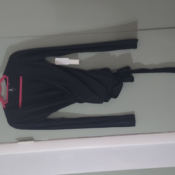 Good American Cross Fit L/S Top Wrap Performance Black Top Sz 2 (M) Nwts - Picture 2 of 12